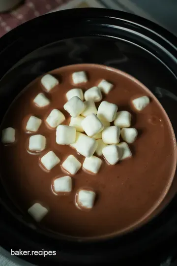 Rich and Creamy Crockpot Hot Chocolate presentation