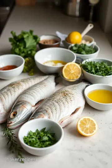 Lemon Herb Roasted Bronzini ingredients