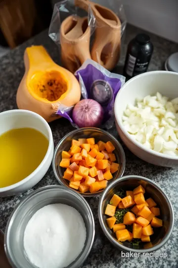 Delicious Roasted Onion Squash Recipe ingredients