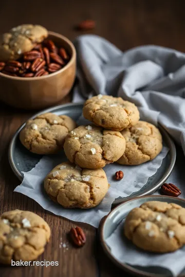 Salty Caramel Pecan Chocolate Chip Cookies presentation