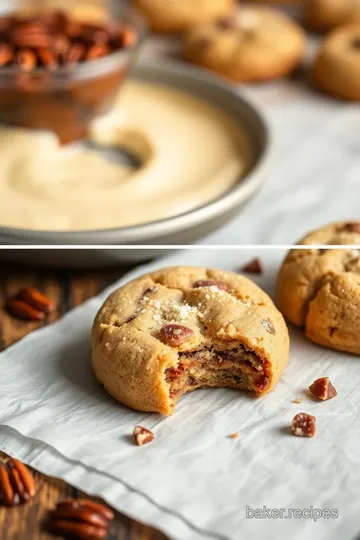 Salty Caramel Pecan Chocolate Chip Cookies steps