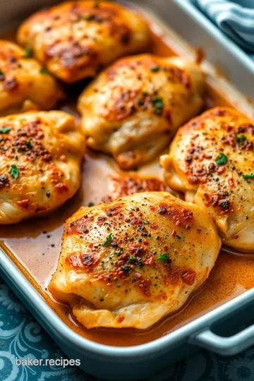 Savory Baked Bone-In Chicken Breasts with Herb Butter presentation