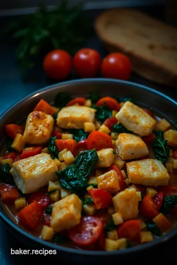 Savory Baked Saltfish with Vegetables presentation