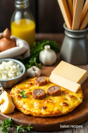 Savory Sausage & Cheddar Grits Frittata ingredients