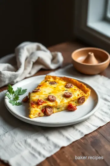 Savory Sausage & Cheddar Grits Frittata presentation