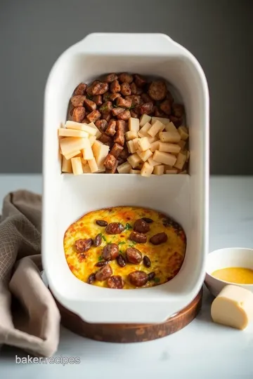 Savory Sausage & Cheddar Grits Frittata steps