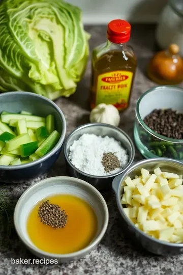 Savory Sautéed Cabbage with Garlic and Herbs ingredients