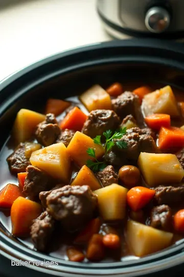 Savory Slow-Cooked Beef Stew with Root Vegetables presentation
