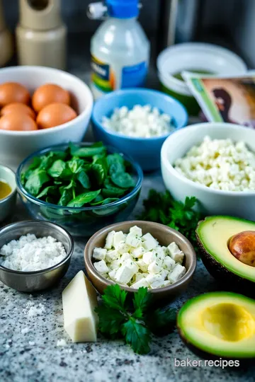 Savory Spinach & Feta Egg Scramble ingredients