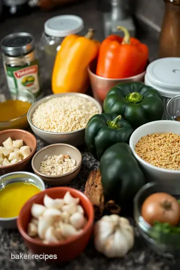 Savory Stuffed Pepper Squash with Quinoa and Veggies ingredients
