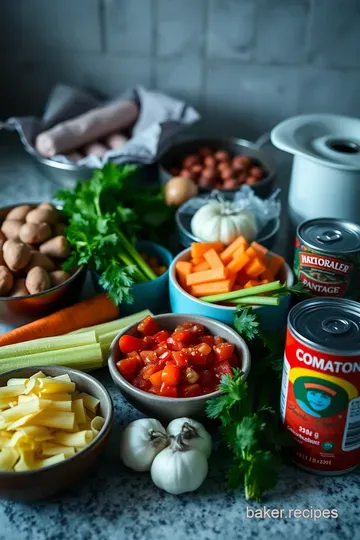 Savoury Italian Sausage Ragu with Pappardelle ingredients