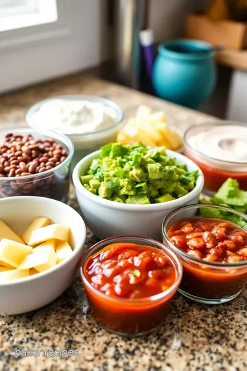 Seven Layer Dip in a Trifle Dish ingredients