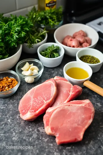 Shear Perfection - Grilled Lamb Chops with Mint Chimichurri ingredients