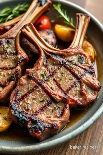 Shear Perfection - Grilled Lamb Chops with Mint Chimichurri presentation