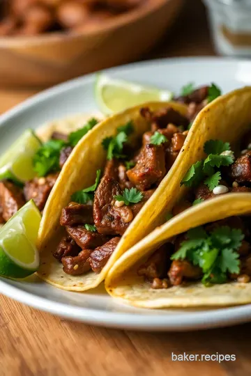 Sizzling Flank Steak Tacos with Zesty Salsa Verde presentation