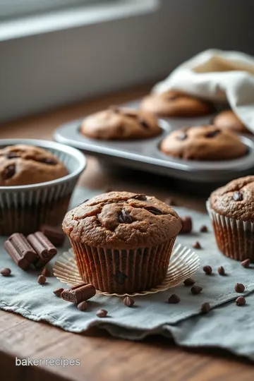 Skinny Double Chocolate Muffins presentation