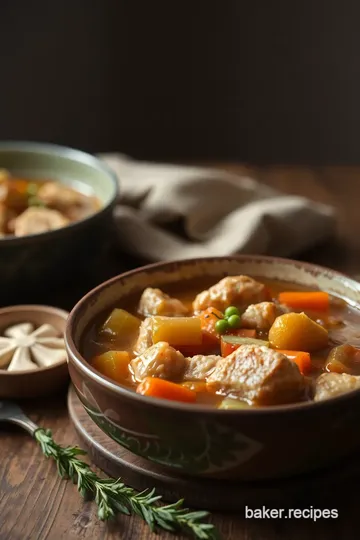 Slow Simmered Chicken Bone Broth Magic presentation