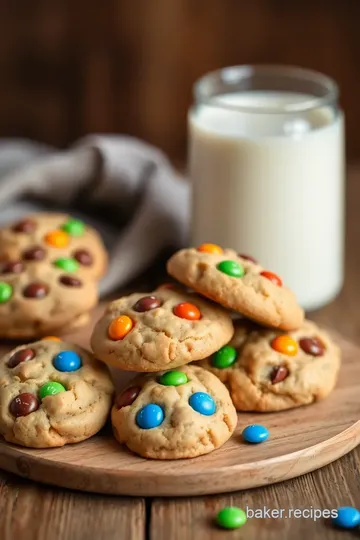 Soft & Chewy Peanut Butter M&M Cookies presentation