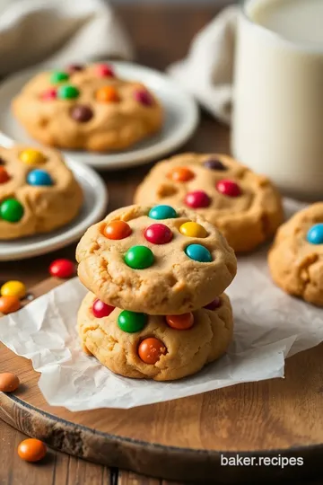 Soft & Chewy Peanut Butter M&M Cookies steps