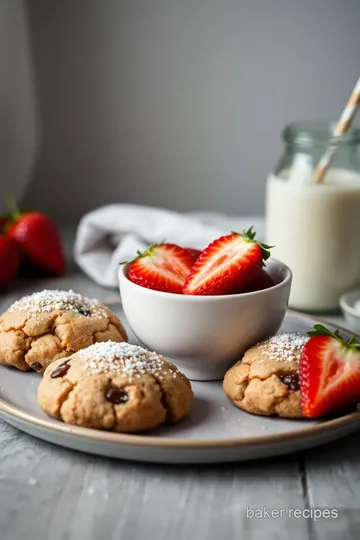 Soft Strawberry Chocolate Chip Cookies presentation