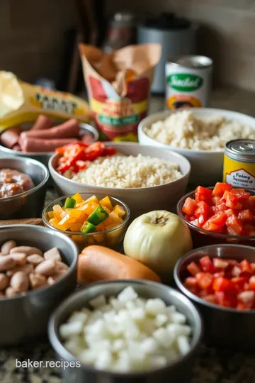 Southern Sausage and Rice Casserole ingredients