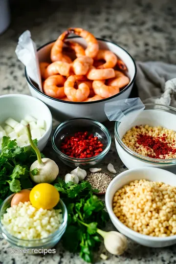Spicy Garlic Shrimp with Lemon Couscous ingredients