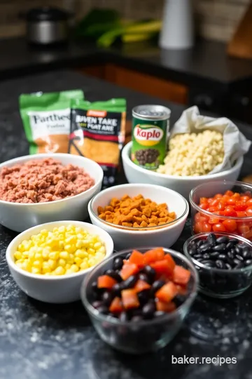 Spicy Taco Tater Tot Bake ingredients