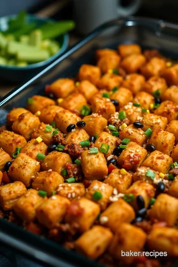 Spicy Taco Tater Tot Bake presentation