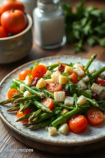 Spring Asparagus Spoon Salad presentation