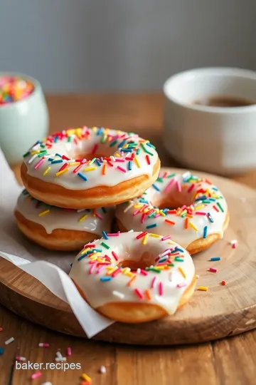 Sprinkle Joy Baked Donuts Delight presentation