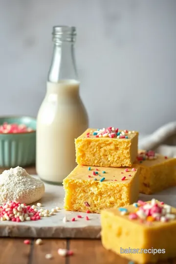 Sprinkled Cake Batter Blondies ingredients