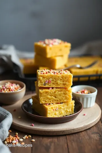 Sprinkled Cake Batter Blondies steps