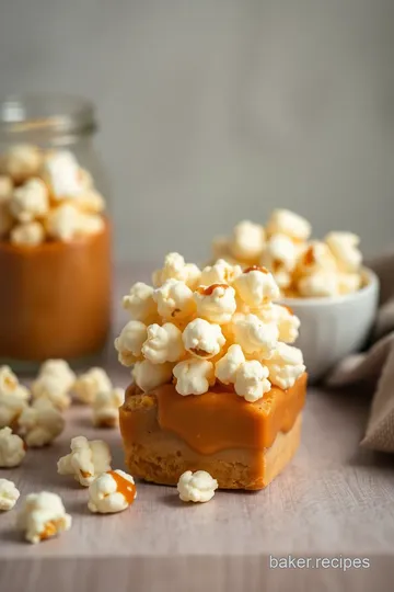 Sticky Peanut Butter Caramel Corn Delight presentation