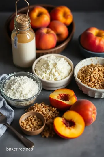 Delicious Summer Peach-Crisp ingredients