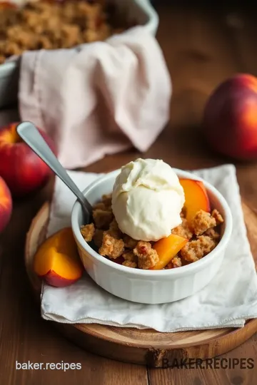 Delicious Summer Peach-Crisp presentation