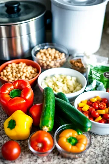 Summer Vegetable and Chickpea Curry ingredients