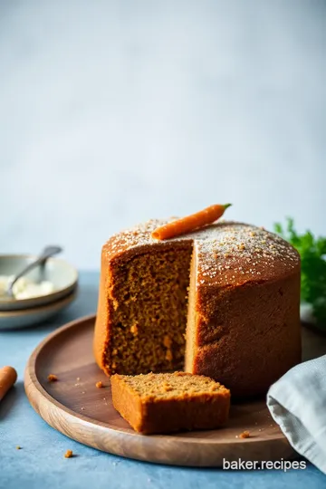 Super Moist Carrot Cake presentation