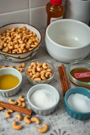 Sweet &amp Crunchy Honey Roasted Cashews ingredients