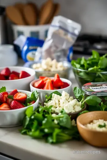 Sweet & Savory Strawberry Feta Salad with Balsamic Glaze ingredients