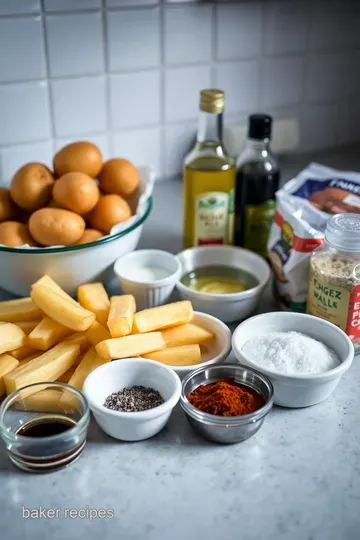 Ultimate Crispy Oven-Baked French Fries ingredients