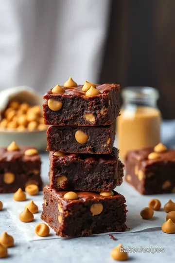 Ultimate Fudge Brownies with Peanut Butter Chips presentation