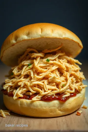 Ultimate Shredded Chicken Sandwich presentation