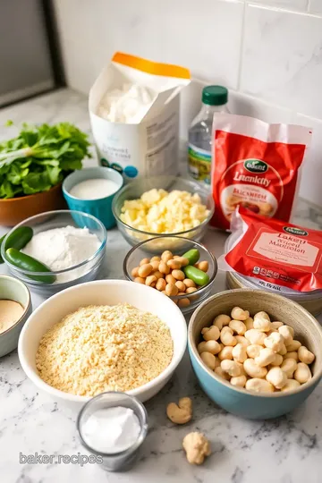 Vegan Jalapeño Cheese Artisan Bread ingredients