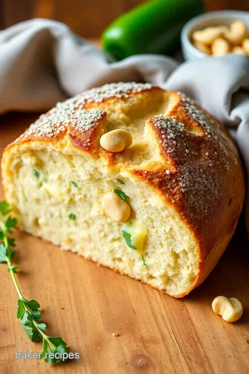 Vegan Jalapeño Cheese Artisan Bread presentation