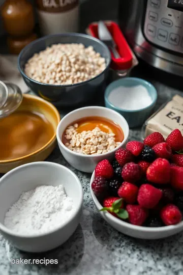 Velvety Pressure Cooker Steel Cut Oats ingredients
