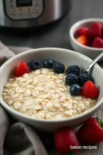 Velvety Pressure Cooker Steel Cut Oats presentation