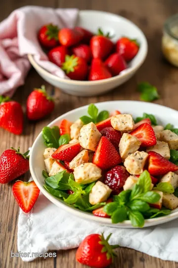 Vibrant Strawberry Chicken Salad presentation