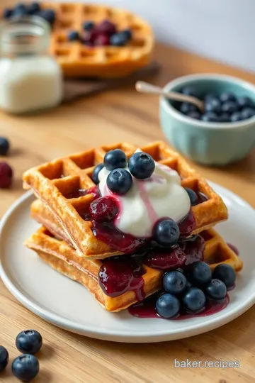 Waffle Blueberry Buttermilk Delight presentation