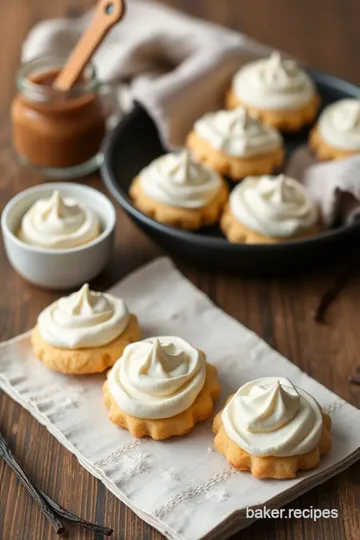 Whipped Vanilla Bean Cookies with Sprinkles presentation