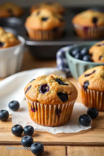 Wholesome Blueberry Almond Muffins presentation